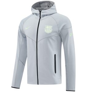 Chaqueta Con Capucha Barcelona 2025 2026 Gris Claro