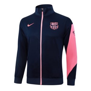 Ropa Deportiva Con Cremallera Larga Barcelona 2025 2026 Azul Marino Rosa
