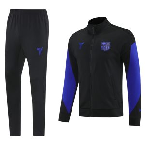 Conjunto Completo Ropa Deportiva Con Cremallera Larga Barcelona 2025 2026 Negro Purpura