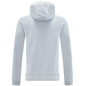 Alternative view of Chaqueta Con Capucha Real Madrid 2025 2026 Gris Blanco