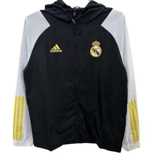 Rompevientos Real Madrid 2025 2026 Negro Amarillo
